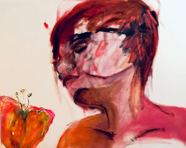 Von Rosen, da bei&szlig;t sie ab, Mischtechnik auf Leinwand, 80 x 100 cm, 2005-2023